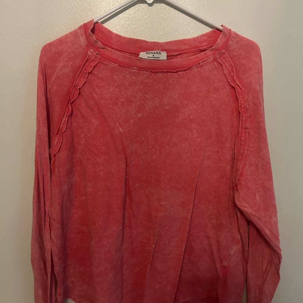 Zenana Women's Coral Long Sleeve